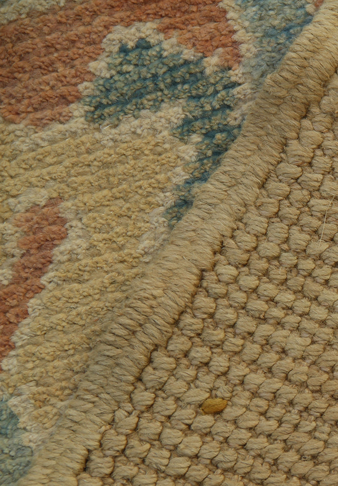 William Morris rug, oversized Turkish Ushak, Arts and Crafts floral carpet, 11x15 luxury rug, gold and blue wool rug, hand-knotted floral rug, heirloom Turkish carpet.