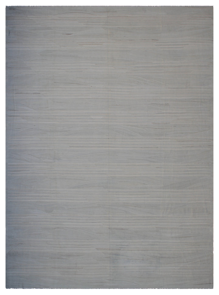 10'x15' Ariana Striped Light Blue Cream Ivory Kilim Collection