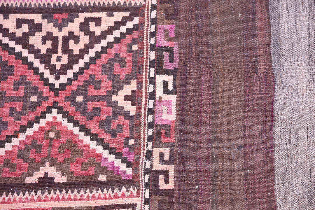 3'x5' Tatar Treasures: Unveiling the Uzbek Bag-Face Tradition kilim Rug