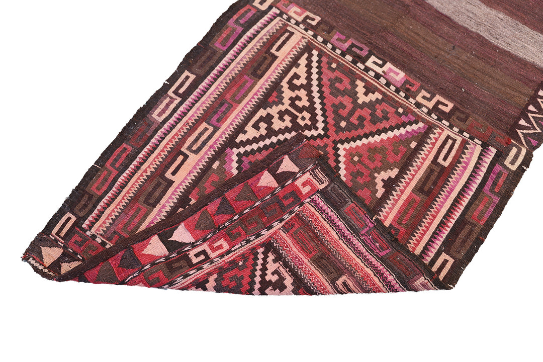 3'x5' Tatar Treasures: Unveiling the Uzbek Bag-Face Tradition kilim Rug