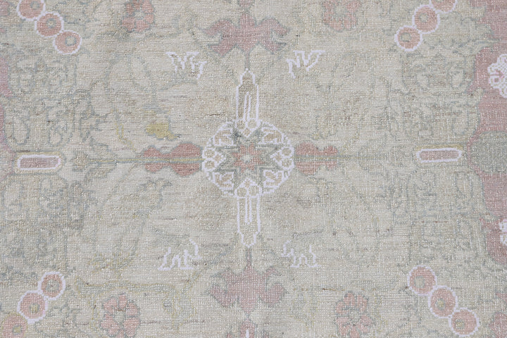 18'x4' Ariana Transitional Floral Light Pink Ivory White Runner Rug
