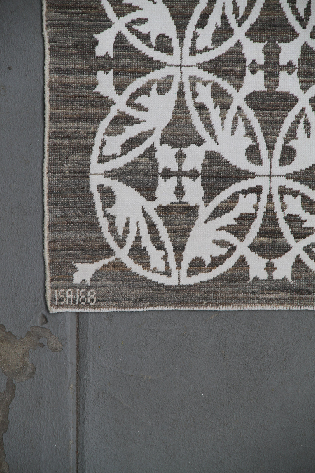 9'x12' Hand-knotted Area Rug | Ariana Modern Brown White Rug