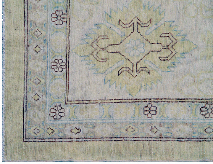 13'x21' Ariana Geometric Yellow and Blue Large Transitional Hazara Rug