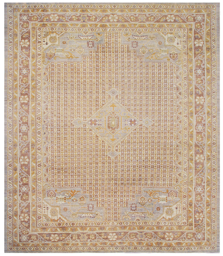 9'x10' Ariana Traditional Medallion Bakhshayish Design Hand Knotted Area Rug