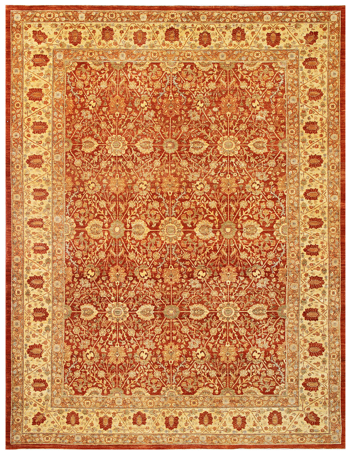 9'x12' Terracotta Tabriz Haji Jalili Design Fine Ariana Luxury Collection