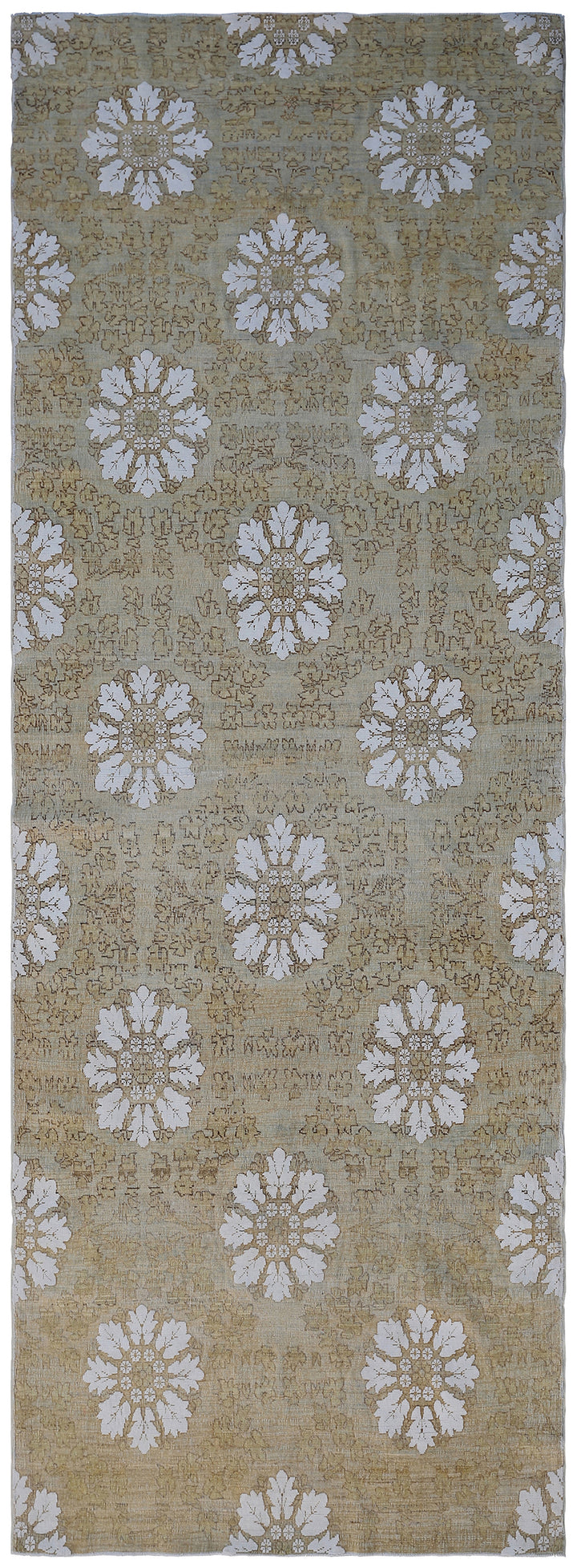 3'x9' Ariana Floral Pastel White Modern Design Runner Rug
