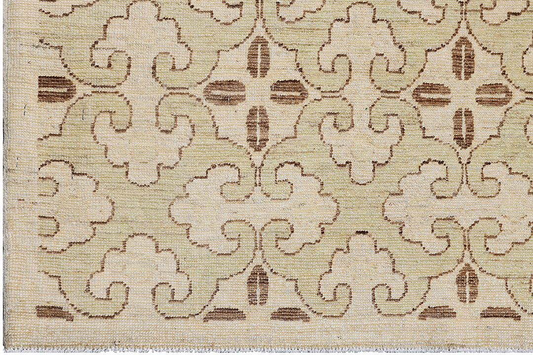 5'x7' Ariana Small Transitional Hand Knotted Wool Geometric Design Rug
