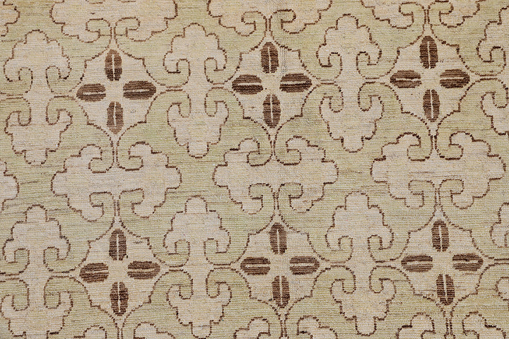 5'x7' Ariana Small Transitional Hand Knotted Wool Geometric Design Rug