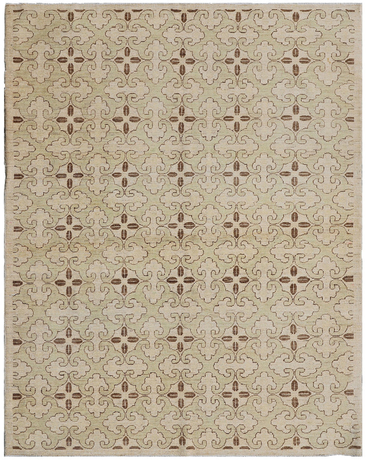 5'x7' Ariana Small Transitional Hand Knotted Wool Geometric Design Rug