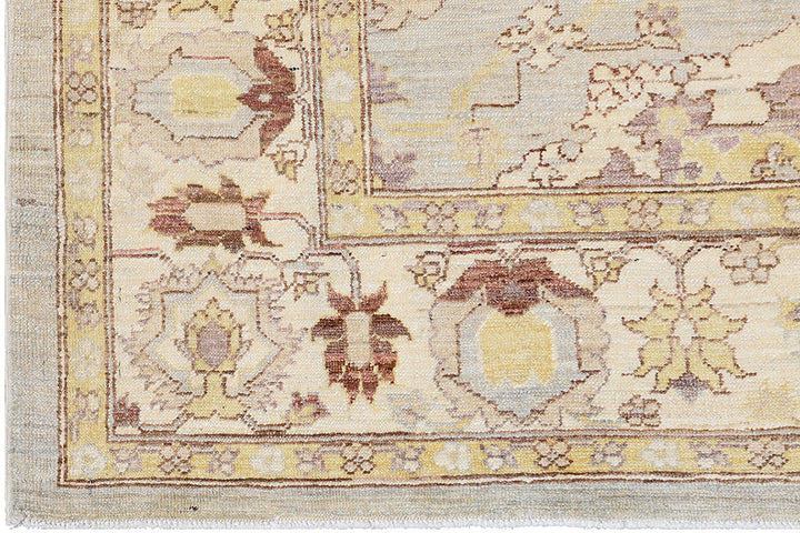 6'x7' Ariana Traditional Agra Design Hand Knotted Square Medium Size Rug