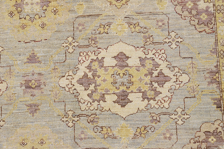6'x7' Ariana Traditional Agra Design Hand Knotted Square Medium Size Rug