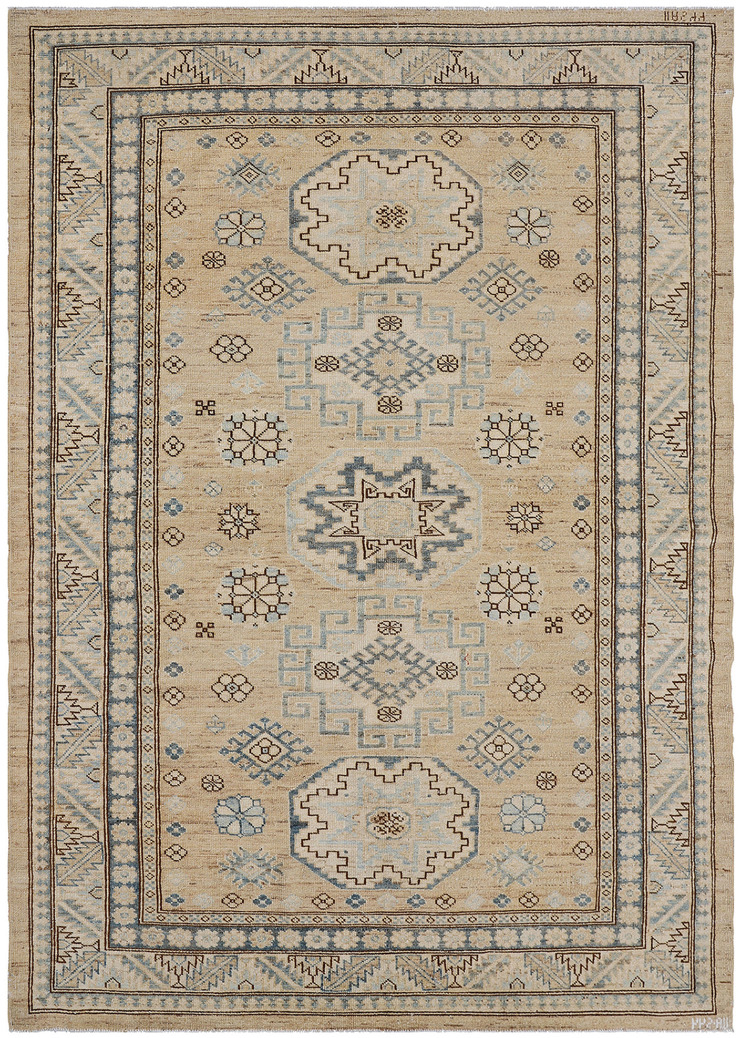 5'x7' Ariana Medium Traditional Kazak Design Hand Knotted Wool Rug