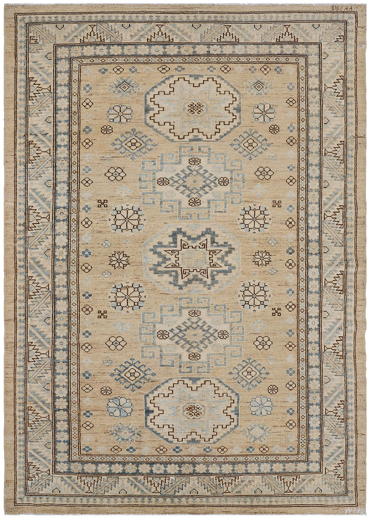 5'x7' Ariana Medium Traditional Kazak Design Hand Knotted Wool Rug