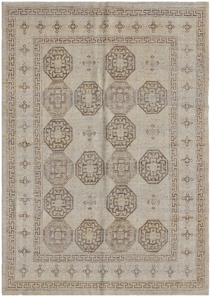 4'x6' Ariana Traditional Geometric Khotan Design Rug