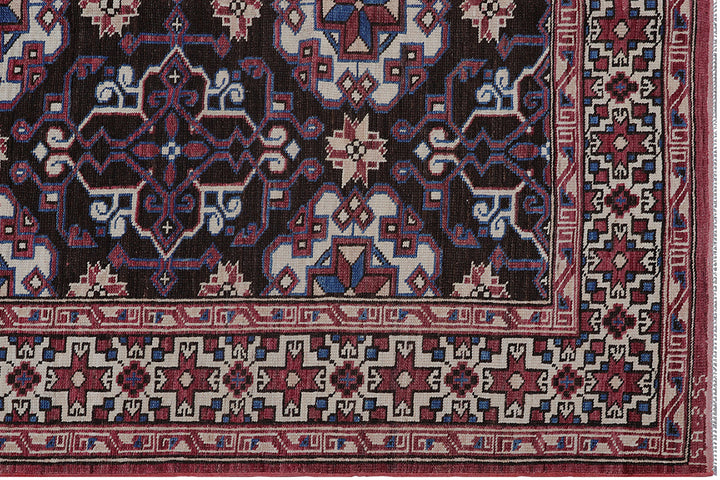 4'x7' Ariana Small Geometric Transitional Hand Knotted Wool Rug