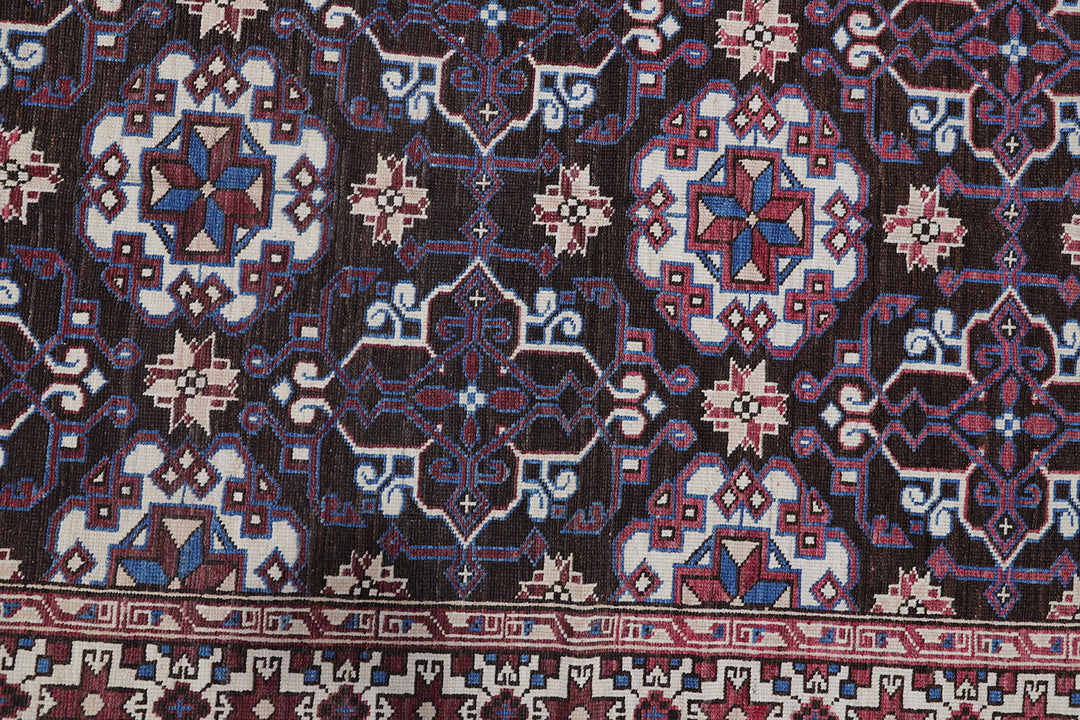 4'x7' Ariana Small Geometric Transitional Hand Knotted Wool Rug