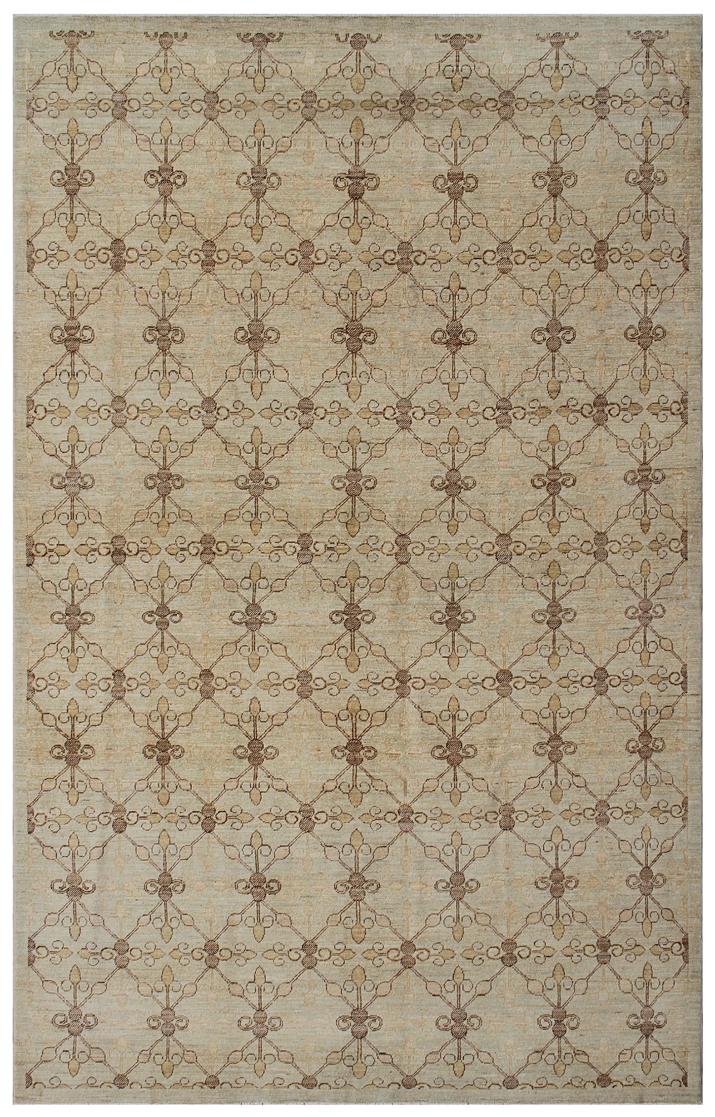 9'x6' Ariana Blue Brown Transitional Rug