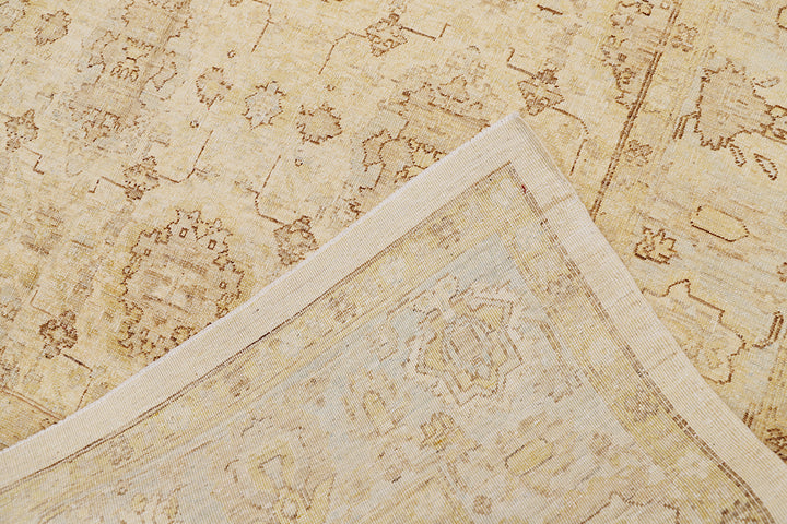 6'x10' Hand-Knotted Afghan Wool Rug | Agra Design in Soft Tones Medium Size Rug