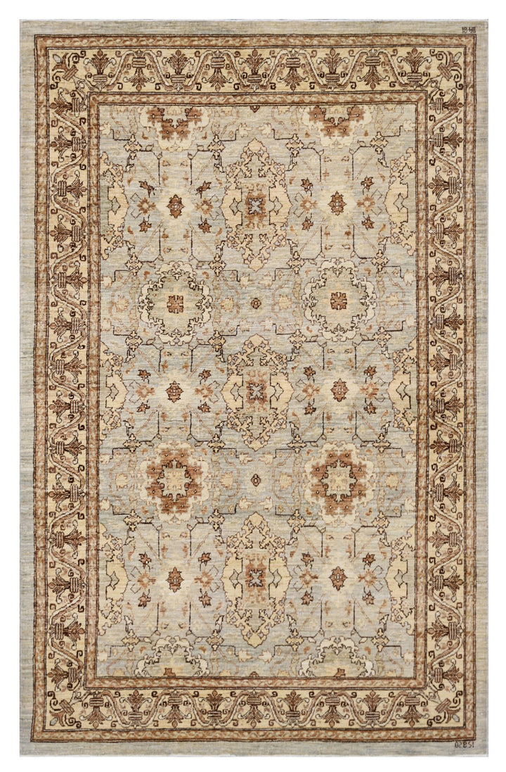 5'x7' Small Ariana Traditional Agra Design Hand Knotted Wool Rug
