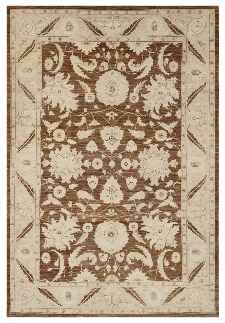 6'x9' Ariana Agra Design Warm Tone Brown beige Area Rug