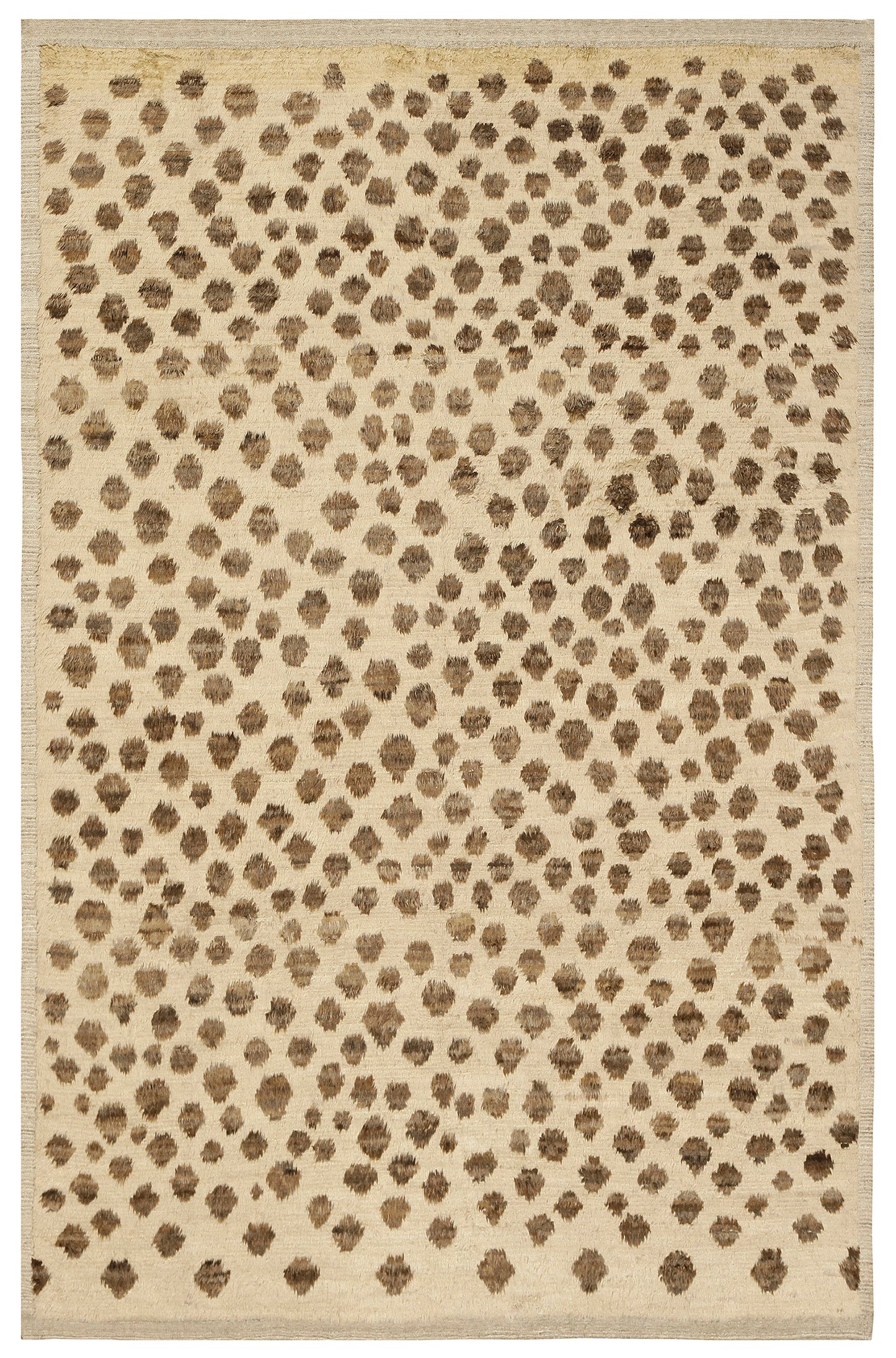 11'x8' Ariana Moroccan Style Ivory Brown Barchi Rug