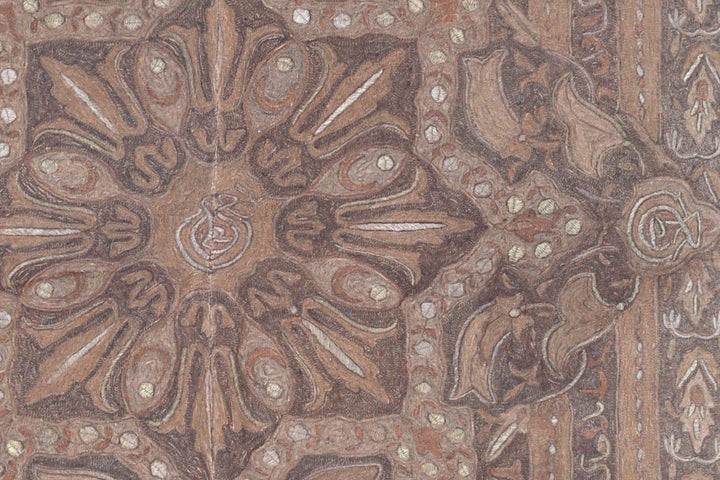 6'x8' 19th Century Ottoman Turkish Tuğra Embroidery Textile