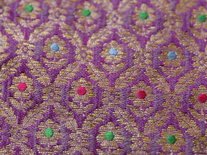 Antique Textile | Purple Red Green | Collectable