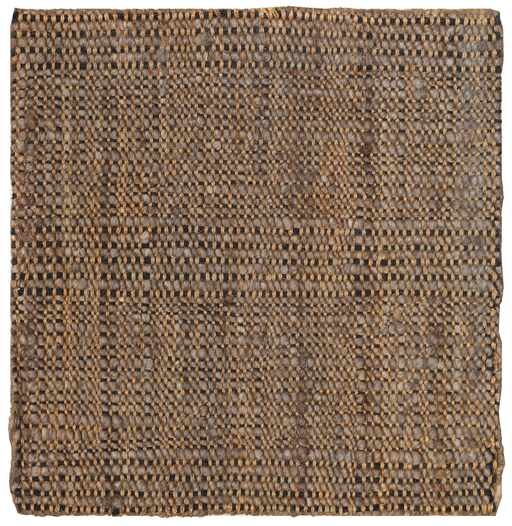 Textured brown and black woven mat