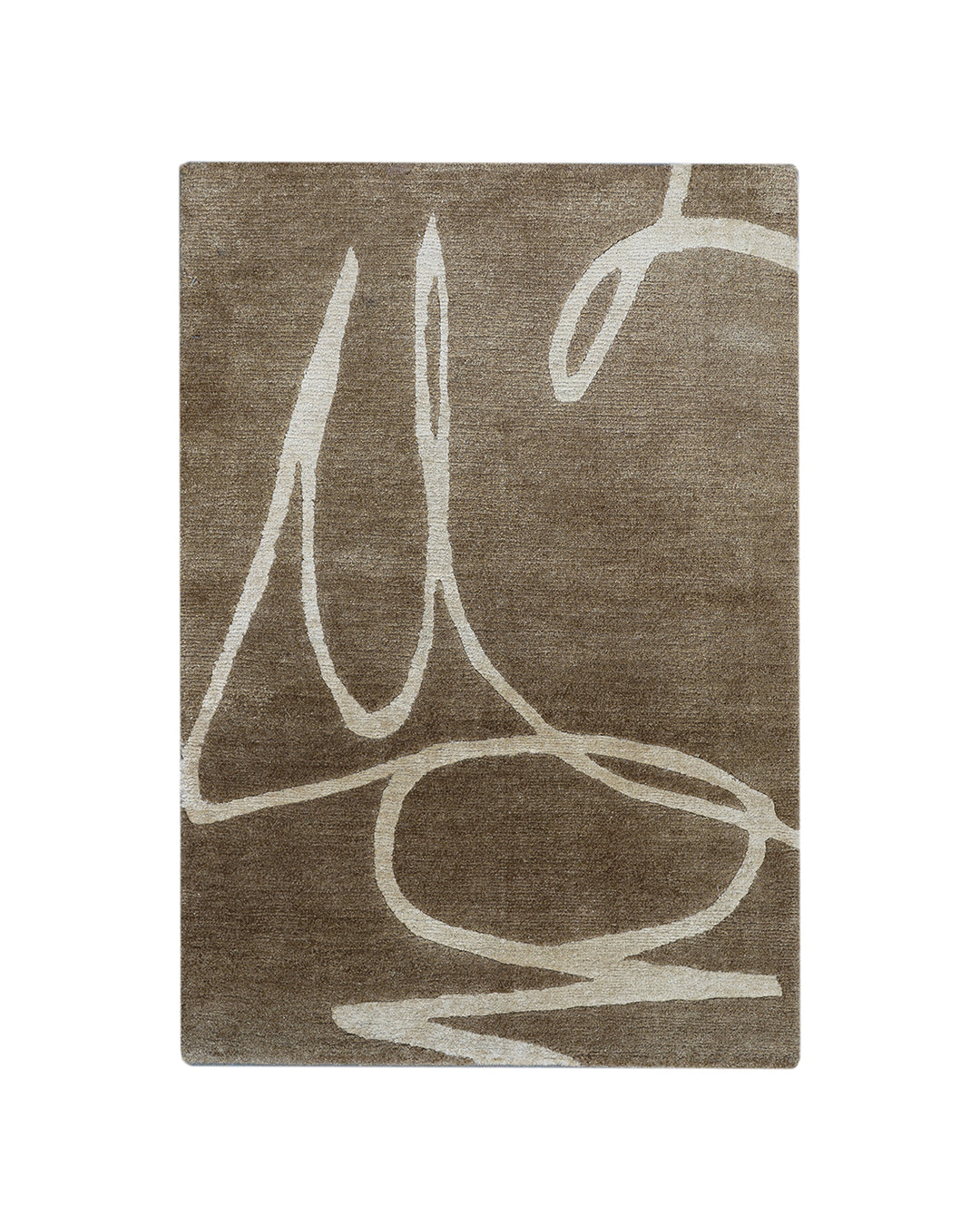 2' x 3' Hand-Knotted Silk & Wool Rug | Ariana Modern Custom Tibetan Weave