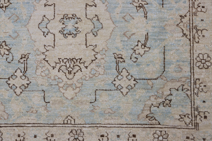 10'x13' Ariana Blue Agra Traditional Design Hand knotted Large Size Wool Area Rug