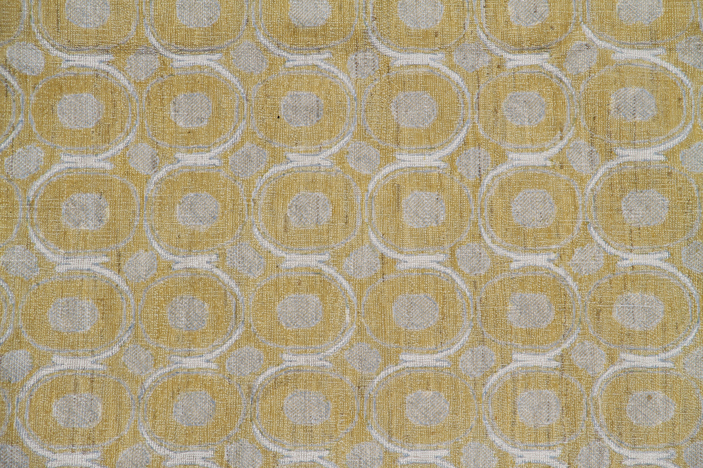 10'x14' Yellow Gold Circular Design Ariana Modern Rug