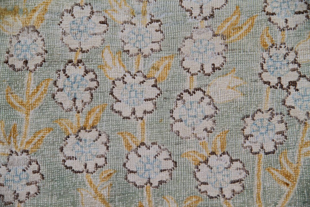 9'x12' Ariana Transitional Floral Blue Cream Brown Modern Rug