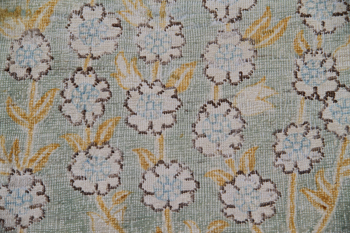 9'x12' Ariana Transitional Floral Blue Cream Brown Modern Rug