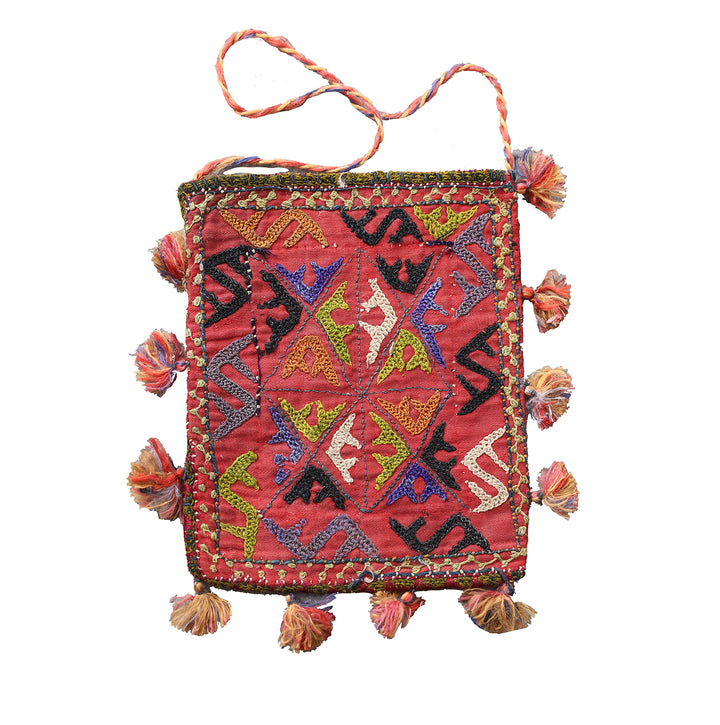 6"x7" Vintage Hand Embroidered Uzbek Ladies Hand Bag