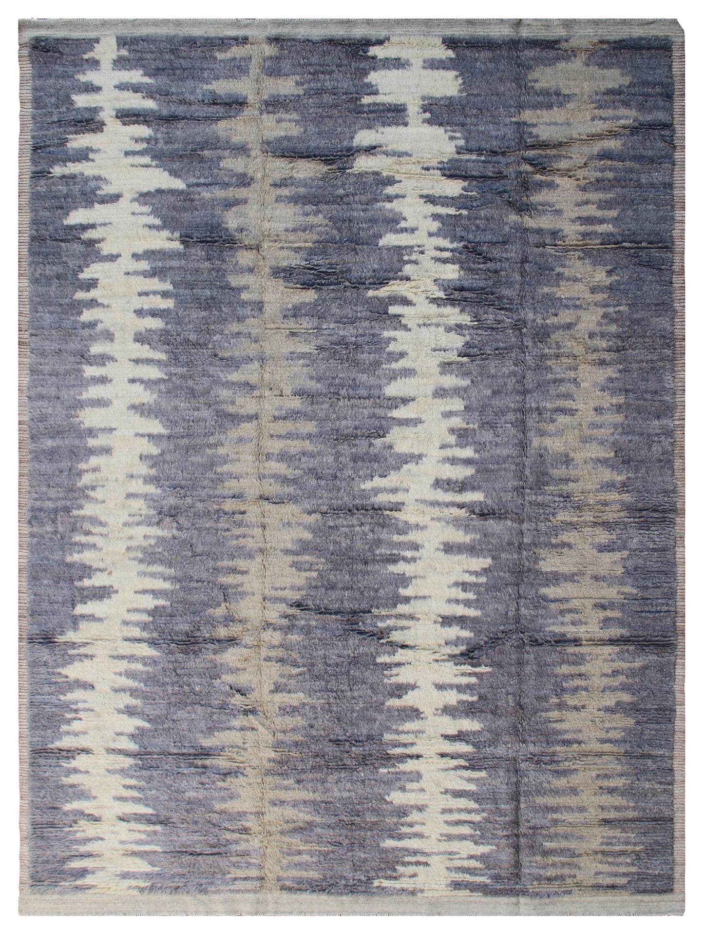 9'x11' Ariana Moroccan Purple Gray Ivory Tan Barchi Wool Area Rug