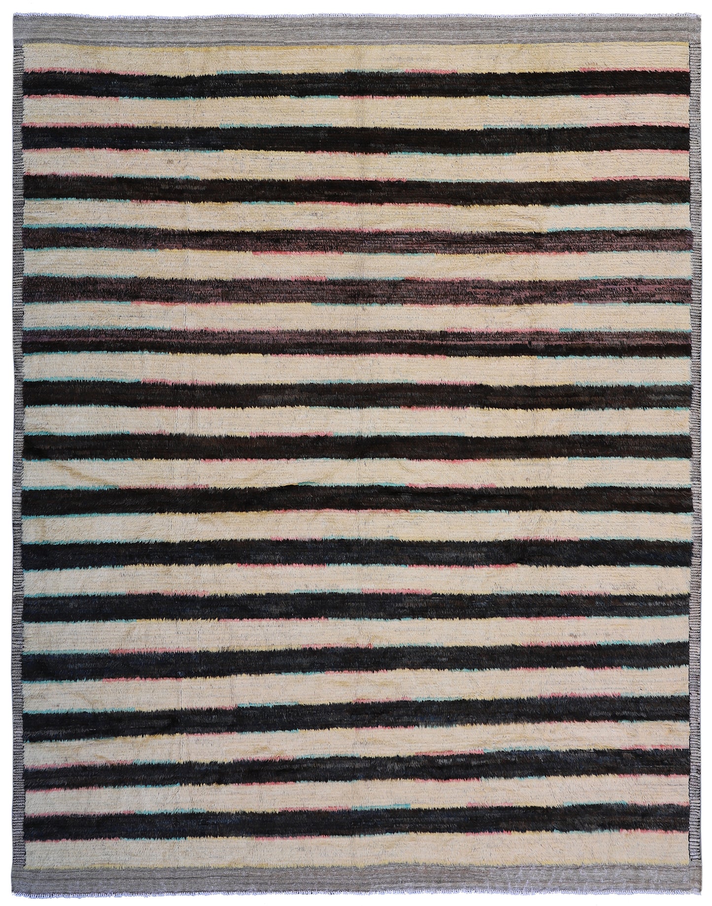 11'x9' Ariana Moroccan Style Striped Barchi Rug