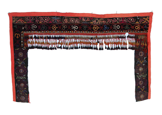 5'x7' Vintage Kyrgyz Hand Embroidered Wall Hanging