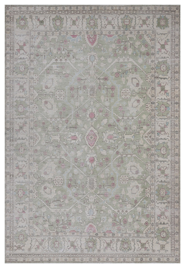13'x10' Ariana Transitional Floral Pastel Ivory Pink Area Rug
