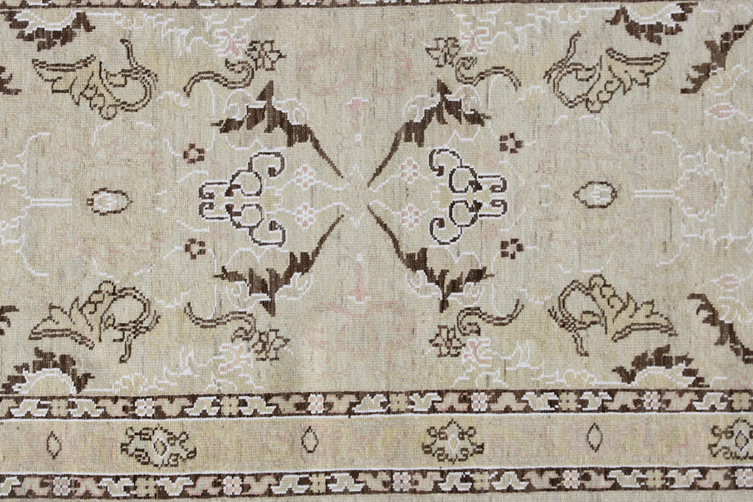 3'x8' Ariana Transitional Earth Tone Hand Knotted Wool Runner Rug