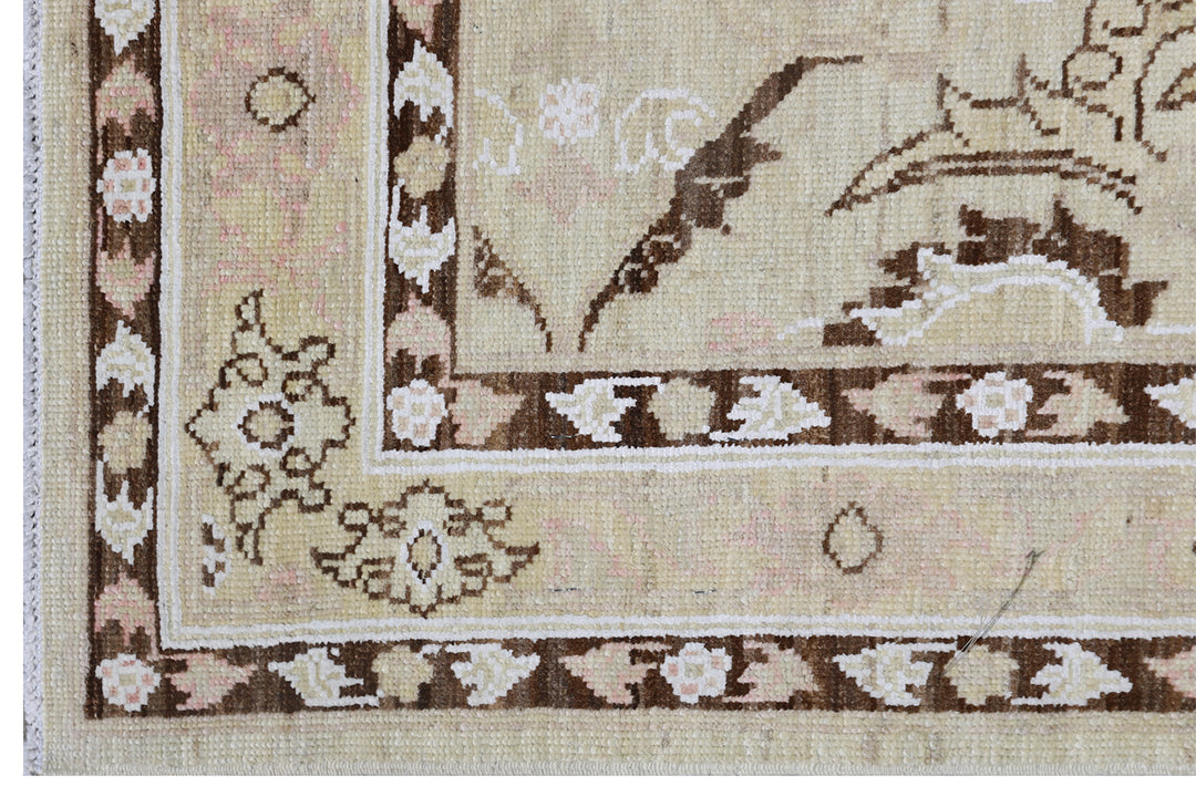16'x3' Ariana Transitional Ivory Cream Brown White Runner Rug