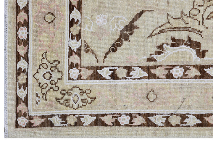 16'x3' Ariana Transitional Ivory Cream Brown White Runner Rug