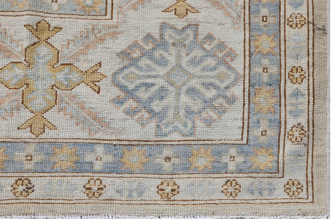 9'x12' Ariana Geometric Earth Tone Hand Knotted Wool Hazara Area Rug