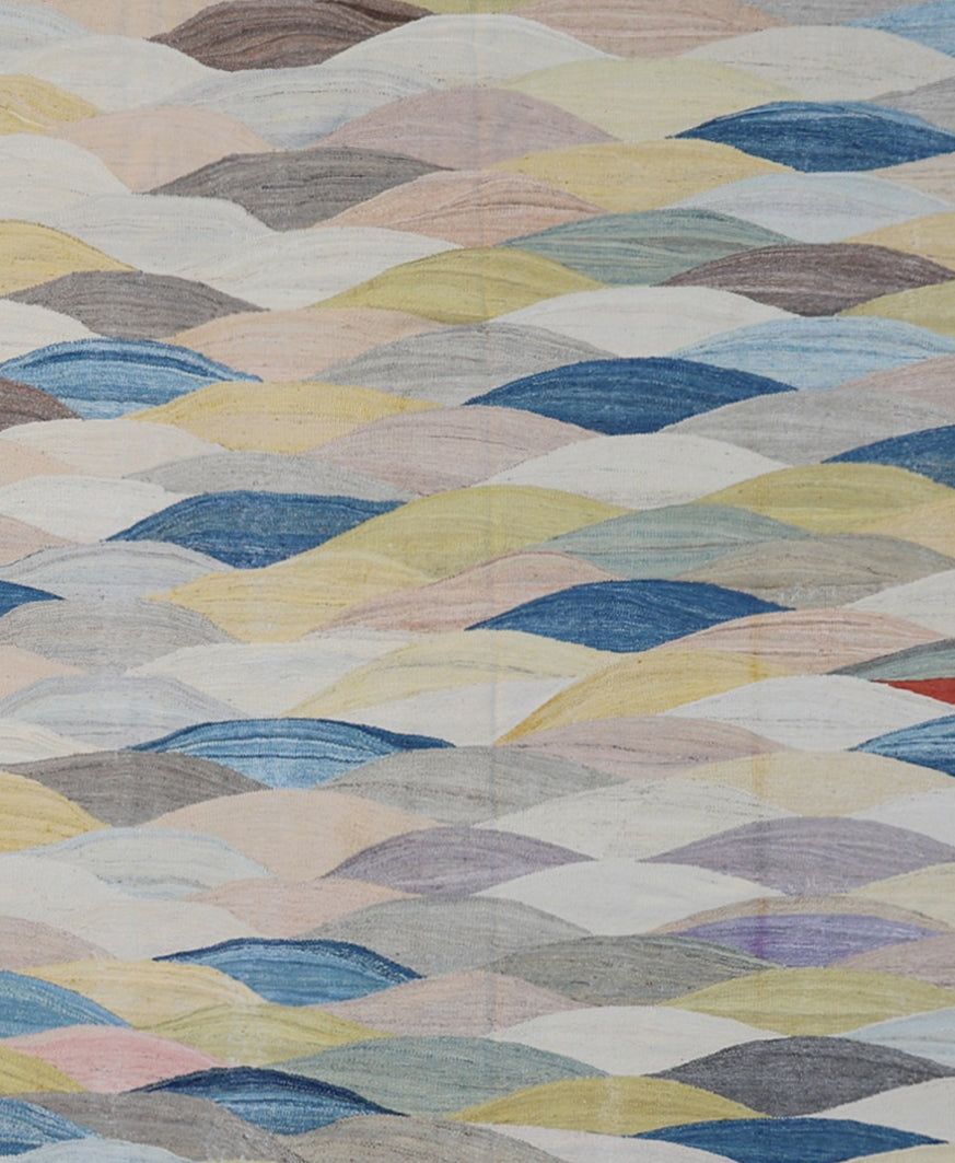 10x14 Large Colorful Geometric Ariana Kilim Rug - Afghan Wool