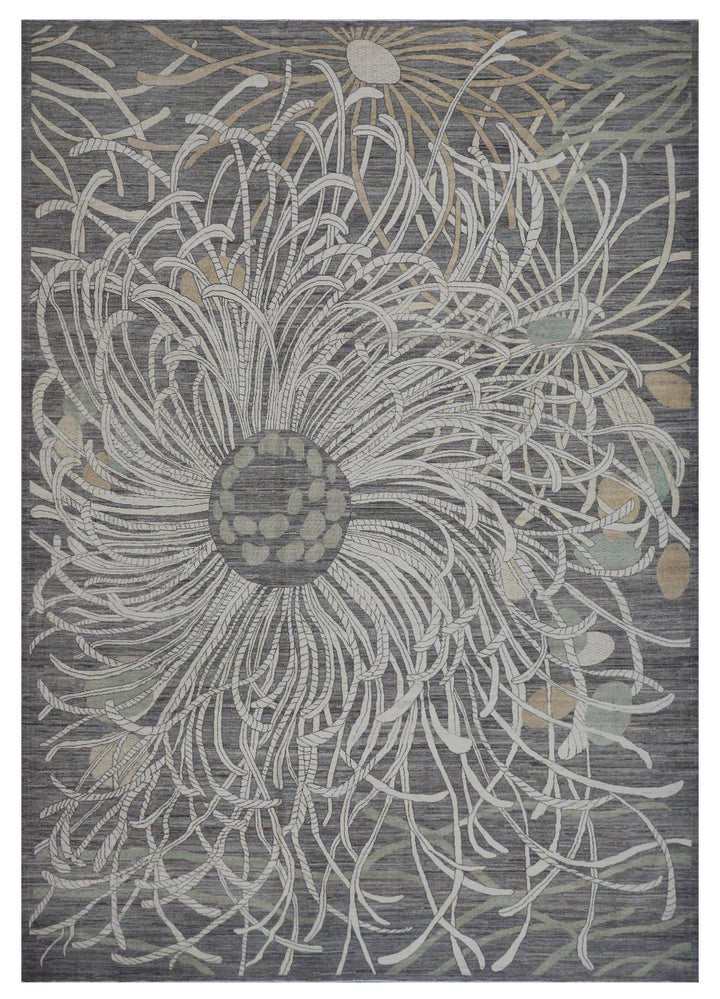 9'x12' Hand-Knotted Rug – “Father Star Fish” Design Rug