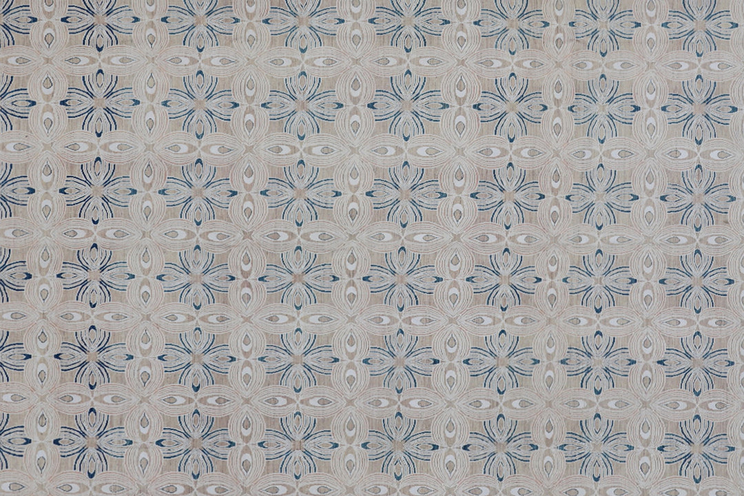 9'x12' Unique Rug | Ariana Modern Taupe Blue White Rug