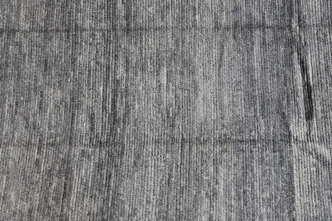 9'x12' Solid Gray Ariana Moroccan Style Barchi Rug