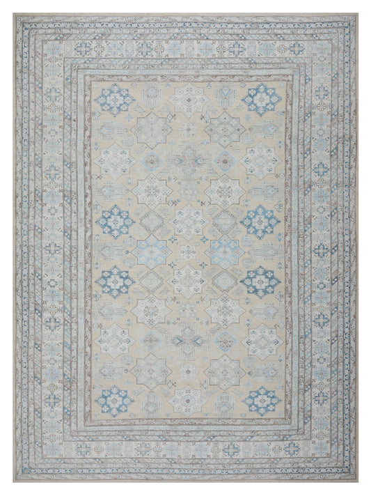 13'x17' Soft Geometric High Quality Caucasian Design Ariana Hazara Rug