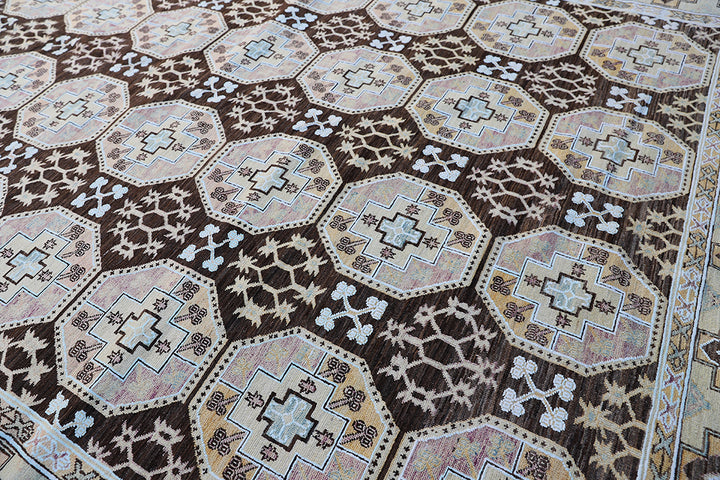 9'x12' Hand-knotted | Elephant foot Design | Ariana Transitional Rug
