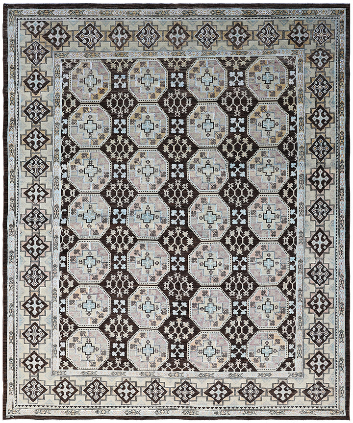 9'x12' Hand-knotted | Elephant foot Design | Ariana Transitional Rug