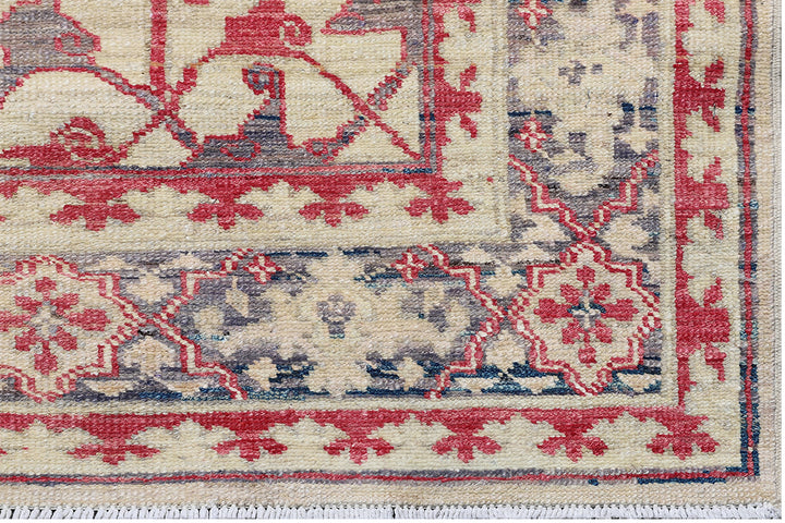 4'x5' Ariana Small Traditional Kazak Design Hand Knotted Wool Rug